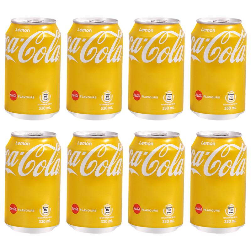 Fanta 芬达 可口可乐（Coca-Cola）柠檬味可乐汽水饮料易拉罐装330ml多组合碳酸饮料 柠檬可乐330ml*6罐