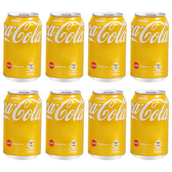 Fanta 芬达 可口可乐（Coca-Cola）香港进口 柠檬汽水可口可乐碳酸饮料组合装 网红夏日饮品 柠檬可乐330ml*6罐