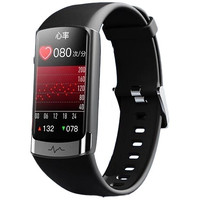 dido F50 旗舰版 智能手环 黑色 硅胶表带(心率、血压、血氧、ECG)