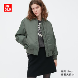 UNIQLO 优衣库 女装军旅式茄克MA-1(飞行员夹克短外套时尚棒球服) 453617