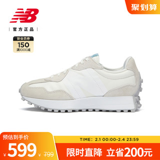 new balance 327系列 女子休闲运动鞋 WS327BV 白色/灰白色 36