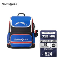 新秀丽（Samsonite）学生书包小学生儿童双肩包健康抗菌TU6*41013深蓝色/红色1-3年级