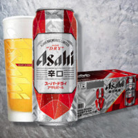 Asahi 朝日啤酒 朝日超爽辛口生啤酒500ml*18罐*整箱