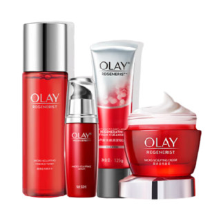 OLAY 玉兰油 护肤套装 (新生焕活深彻洁面乳125g+塑颜金纯精华水150ml+修护精华乳50ml+面霜50g)