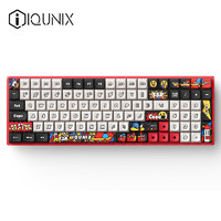 IQUNIX F97-涂鸦日记-红 机械键盘 三模热插拔客制化键盘 无线蓝牙游戏键盘 100键电脑键盘 cherry青轴RGB版