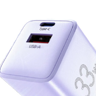 Yoobao 羽博 YAD C010A 手机充电器 USB-A/Type-C 33W 白色