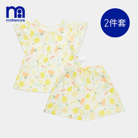 mothercare 英国mothercare夏季新款婴幼童上衣短裤套装卡通图案女童2件套装