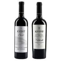 PLUS会员：KVINT 克文特 摩尔多瓦 干红葡萄酒 珍藏赤霞珠 750mL +经典赤霞珠 750mL
