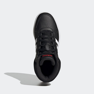 adidas阿迪达斯官方HOOPS MID 2.0 K男小童中帮篮球鞋FY7009 黑色/白色 35(210mm)