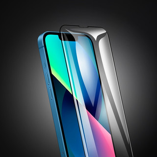 梵帝西诺苹果13/13pro钢化膜 全覆盖高清无白边 iPhone13/13pro手机保护贴膜  6.1英寸-黑色