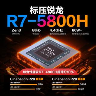 Lenovo 联想 15.6英寸游戏笔记本电脑（R7-5800H、16GB、512GB SSD、RTX3050）