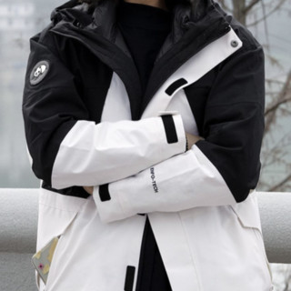 CAMEL 骆驼 熊猫系列 女子三合一冲锋衣 AA22265453 幻影黑/暖白 XS