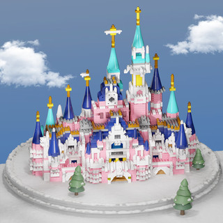 斯纳恩城堡积木玩具儿童女孩男孩拼装公主迪士尼小颗粒模型生日新年礼物