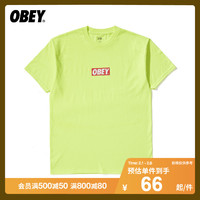 OBEY 男装春夏简约撞色字母LOGO印花休闲潮流短袖T恤260084DE