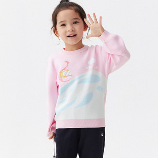 FILA 斐乐 女小童毛衣（105-130）女童装秋冬时尚宽松保暖舒适编织衫