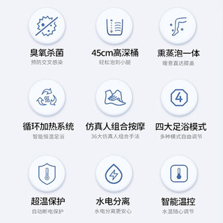 泡脚桶足浴盆全自动按摩洗脚盆电动加热恒温高深桶 爸爸妈妈生日礼物 45CM深桶+