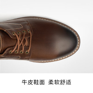 Clarks 其乐 男鞋Batcombe Hall 英伦风德比商务正装皮鞋 深棕褐色 41