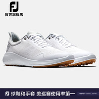FOOTJOY 高尔夫球鞋男士FJ FLEX 舒适透气golf无钉休闲轻量运动鞋 白色 56139 8=42码