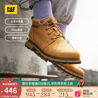 CAT卡特大黄靴工装鞋马丁靴男鞋经典款舒适牛皮防滑户外休闲工作靴 黄色 39