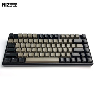 宁芝（NIZ）静电容键盘 打字办公台式机键盘 有线蓝牙RGB灯效键盘     82三模35g-黑色-RGB-T系列