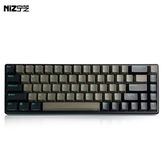 宁芝（NIZ）静电容键盘 打字办公台式机键盘 有线蓝牙键盘 68三模35g-黑色-T系列
