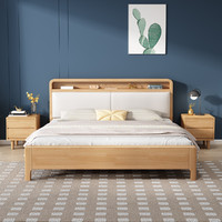YOOMOO 优木良匠 北欧实木床现代简约双人主卧大床1.8米卧室储物箱体床1.5米单人床