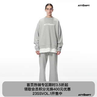 ATTEMPT 定番系列 男士圆领卫衣 REG-KNT01 黑色 XL
