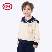 C&A 西雅衣家 春秋儿童两件套 米色+藏青套装