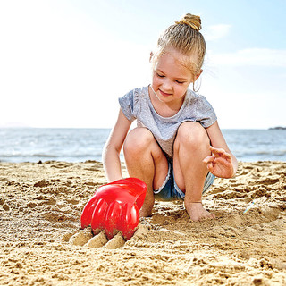 Hape 沙滩玩具 挖沙铲沙运沙工具HDPM材质戏水亲子互动户外玩具儿童玩沙 E4051原力挖沙爪红色