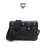 PLUS会员：MCM 中性印花斜挎包 MMRBASX05U4001