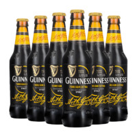 Guinness/健力士 爱尔兰原装进口 世涛罐装黑啤酒 司陶特瓶装啤酒 高度世涛瓶装听装整箱 6瓶健力士特酿啤酒