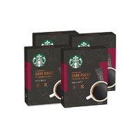 PLUS会员：STARBUCKS 星巴克 速溶黑咖啡组合装 2口味 4盒（深度烘焙2盒+中度烘焙2盒）