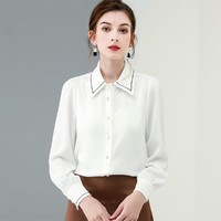 JEFEN by FRANKIE 吉芬 2023春季新款设计感雪纺衬衫女OL职业高端气质女士白衬衣