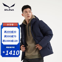 SALEWA 沙乐华 户外羽绒服男保暖加厚连帽防风冬季徒步登山外套SWADI91046 幕深蓝 3XL