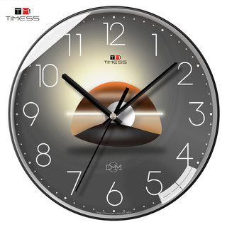 TIMESS 挂钟 钟表客厅卧室家用创意时钟简约时尚扫秒机芯石英钟表挂墙