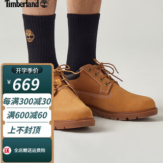 Timberland添柏岚男鞋休闲鞋春季新款户外徒步轻便防泼水皮革低帮靴A1P3L A1P3L231/小麦色 41/7.5