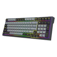 魔金 MG98 三模机械键盘 98键 佳达隆G黄Pro轴