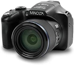 KONICA MINOLTA 柯尼卡美能达 美能达 Pro Shot 2000 万像素高清数码相机,67 倍光学变焦,全1080P 高清视频和16GB SD卡,黑色