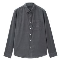 GIORDANO 佐丹奴 男士长袖衬衫 18042006 深灰色 XL