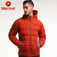 专享款-Marmot/土拨鼠秋冬户外运动男式防风拒水700蓬鸭绒羽绒服（M、9425火红）