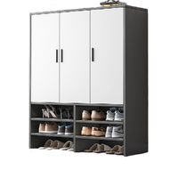 SHICY 实采 B260 意式加高鞋柜 深灰+白 三门三层 90*32*140cm