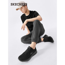 SKECHERS 斯凯奇 运动鞋男休闲鞋男士舒适网面鞋简约百搭减震跑步 58362 BBK/黑色 39