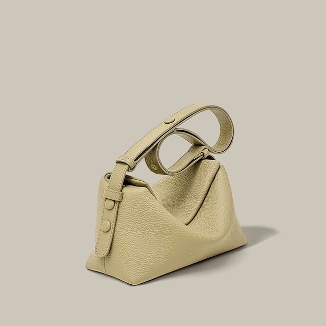 bampo 半坡饰族 头层牛皮休闲小包包枕头包腋下包复古手提包女式斜挎包单肩包女包