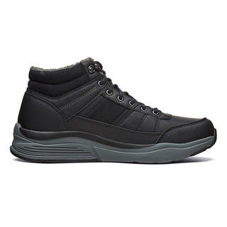 斯凯奇（Skechers）男靴春季季新款运动高帮休闲靴轻质加绒保暖工装靴 66199 黑色/BLK 42