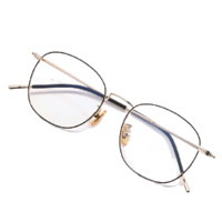 JingPro 镜邦& winsee 万新 8822 黑金色金属合金眼镜框+1.60折射率 防蓝光镜