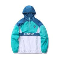 LI-NING 李宁 韦德系列 男子运动风衣 AFDR033-2 深宝石蓝/冰瓷绿/标准白 XL