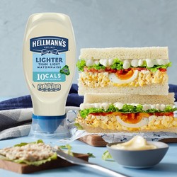 好樂門Hellmanns超低脂蛋黃醬430mL沙拉醬擠壓瓶輕卡清淡（效期到3月）不要運費券