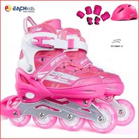 屹琪 溜冰鞋轮滑鞋儿童套装轮滑鞋男童女童初学者中大童成年女生