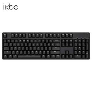 ikbc C104无线键盘 机械键盘PBT键帽 C104 黑色 有线 cherry 银轴