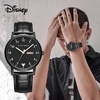 Disney 迪士尼 男士石英表 黑色款